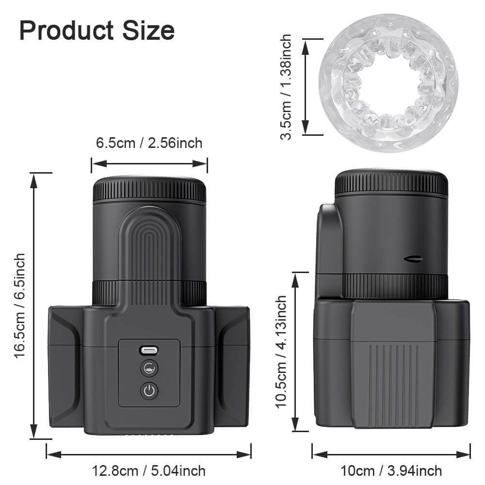 Croxton – Camera Shape 3 IN 1 Detachable Black Multifunctional Male Masturbator