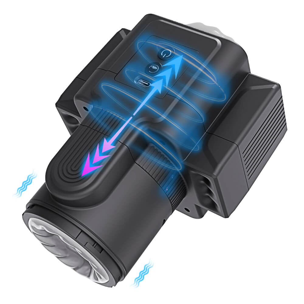 Croxton – Camera Shape 3 IN 1 Detachable Black Multifunctional Male Masturbator