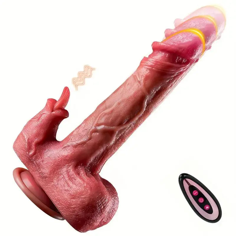 Don Juan – Vibrating Tongue Licking Heating 7 Thrusting & Swinging 10 Vibrating Lifelike Dildo 8.58 in