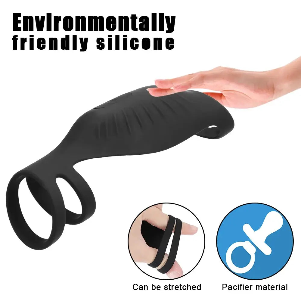 Duke C Vibrating Penis Sleeve Cock Ring with Remote Control