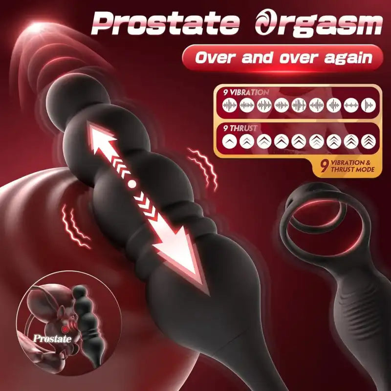 Ethan C Thrusting & Vibrating Prostate Massager with Cock Ring