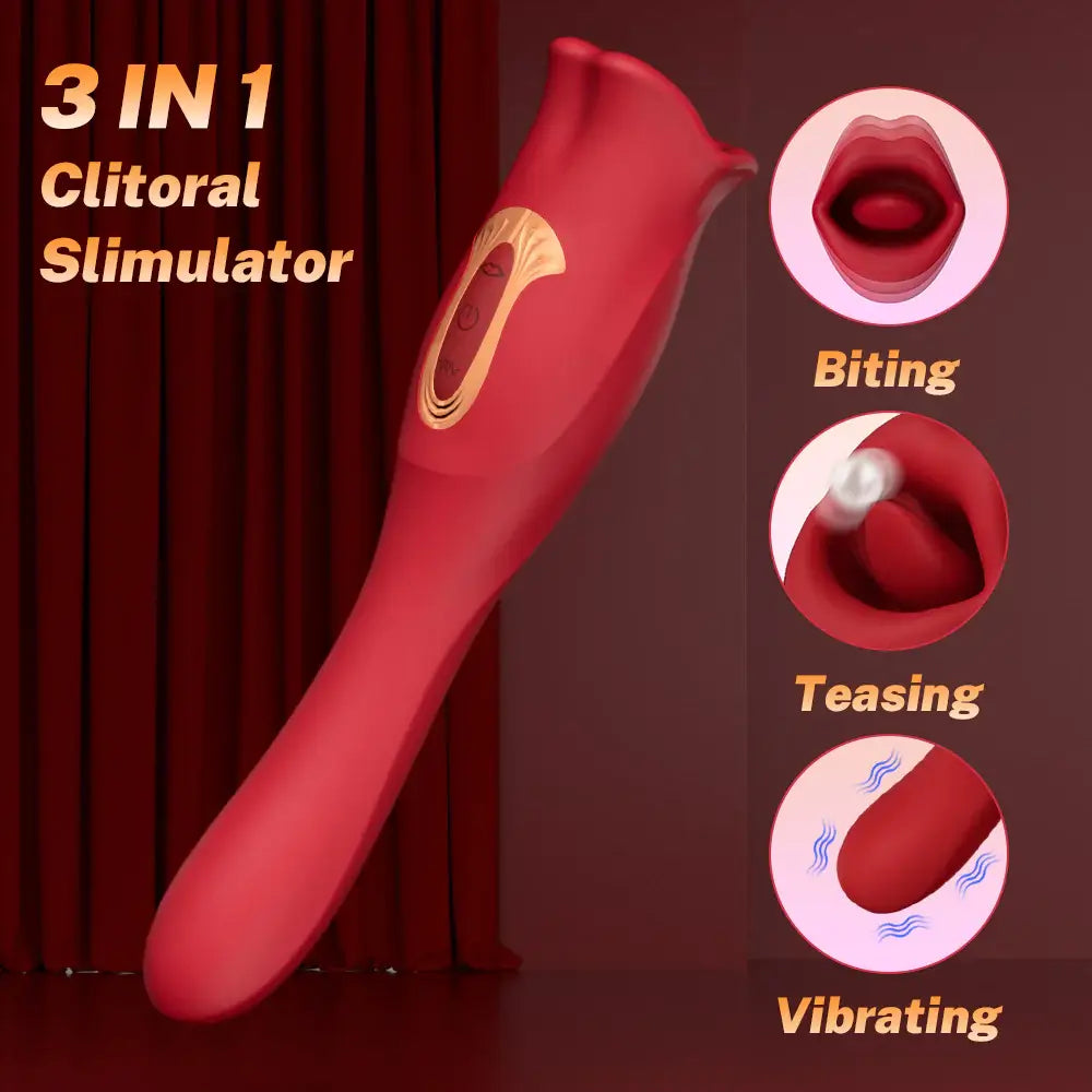 Eva – Biting Mouth Vibrating Tongue Clit Stimulator G-spot Vibrator