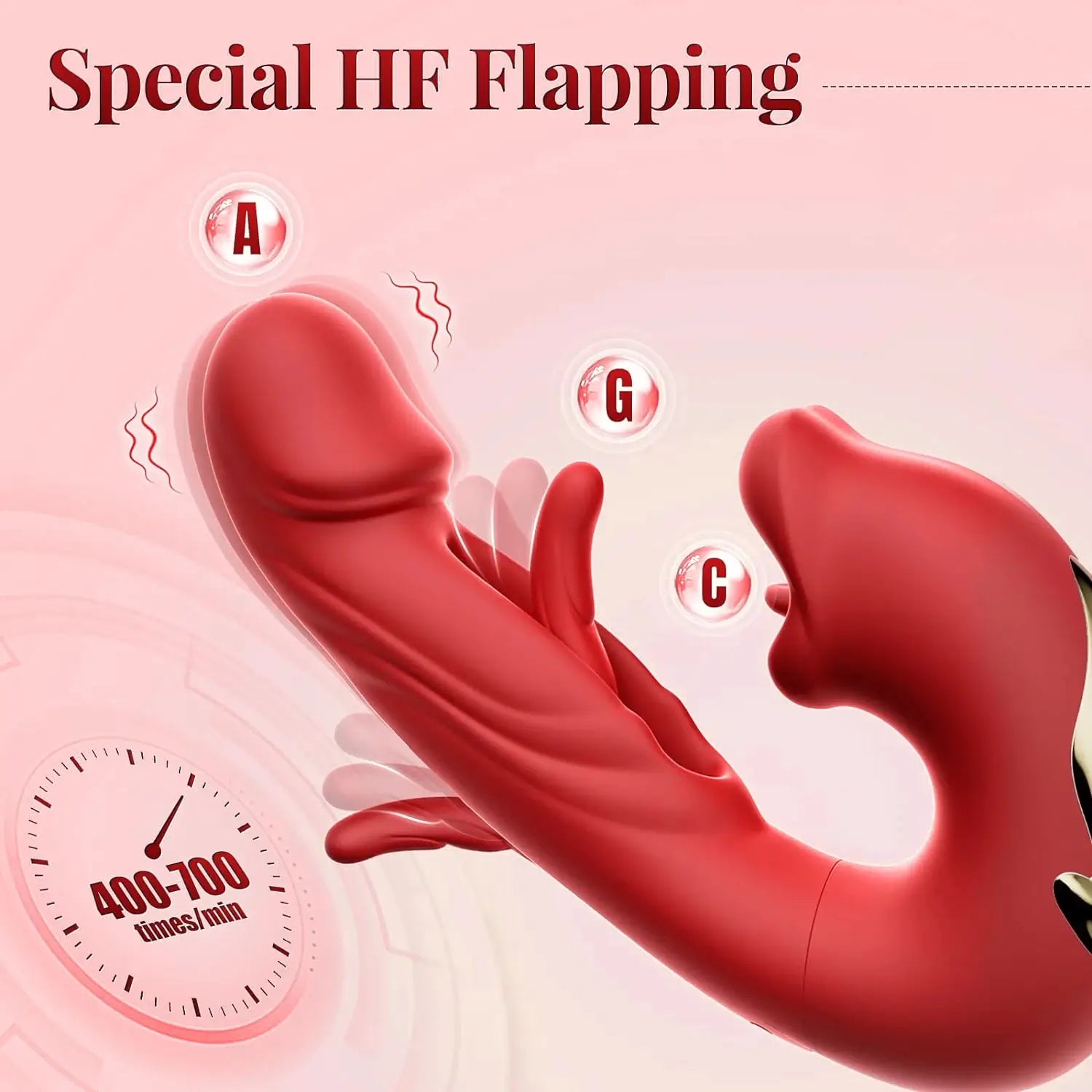 Flicker – Biting Mouth Tongue Clitoral Stimulator Tapping Rabbit Vibrator