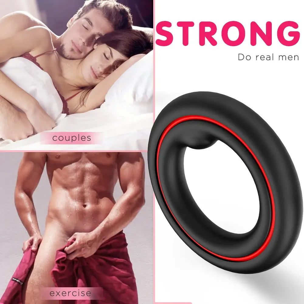 Harles 1.5 Inch Premium Stretchy Longer Harder Stronger Erection Cock Ring Set 3 Pieces