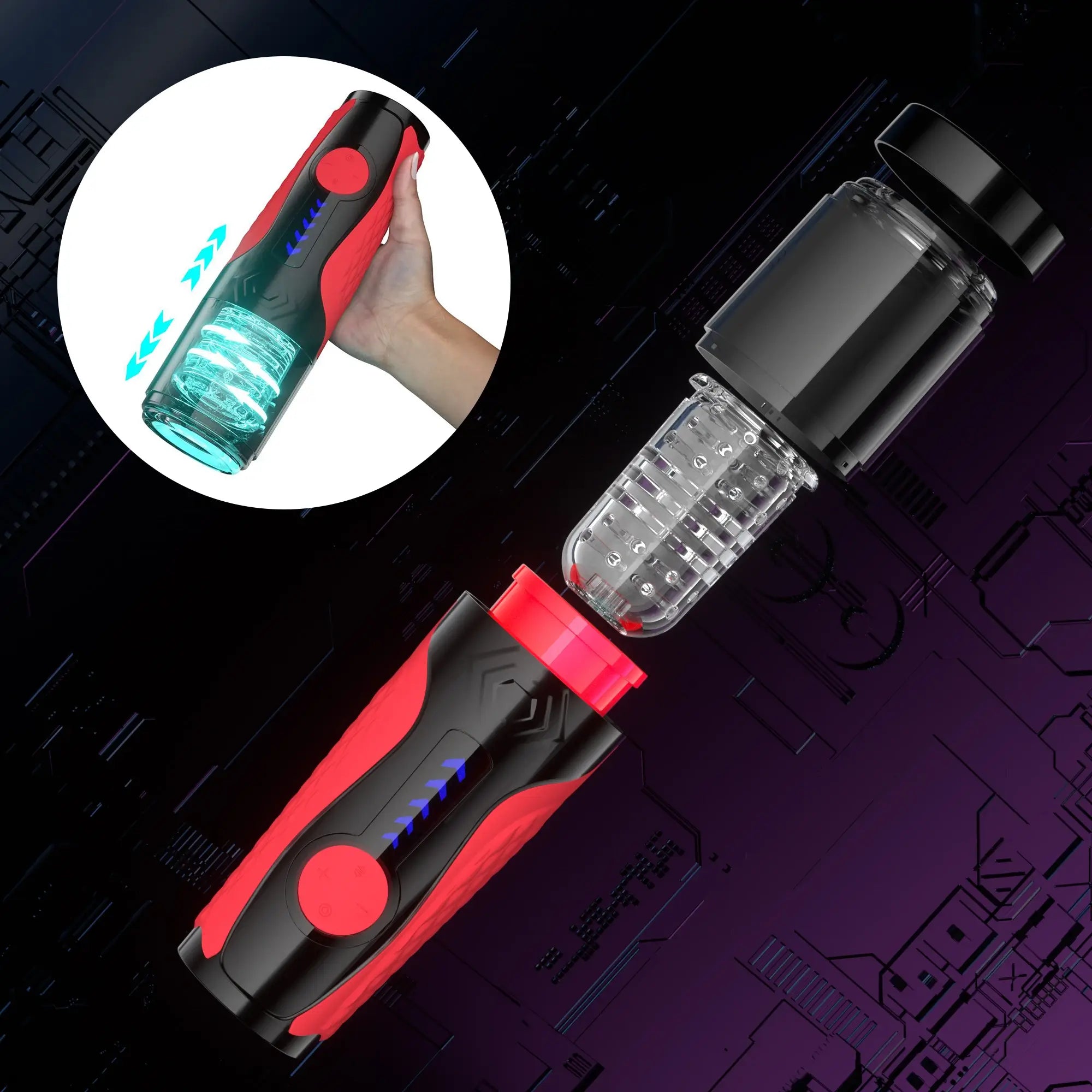 Hurricane Automatic 5 Thrusting & Rotating for Penis Stimulation Masturbator Cup