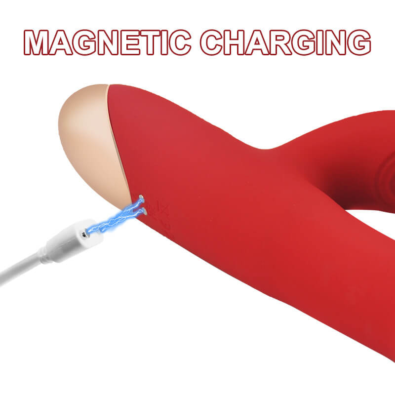 JESSLYN Tapping Clit Stimulator G-spot Vibrator with Sliding Beads Ring