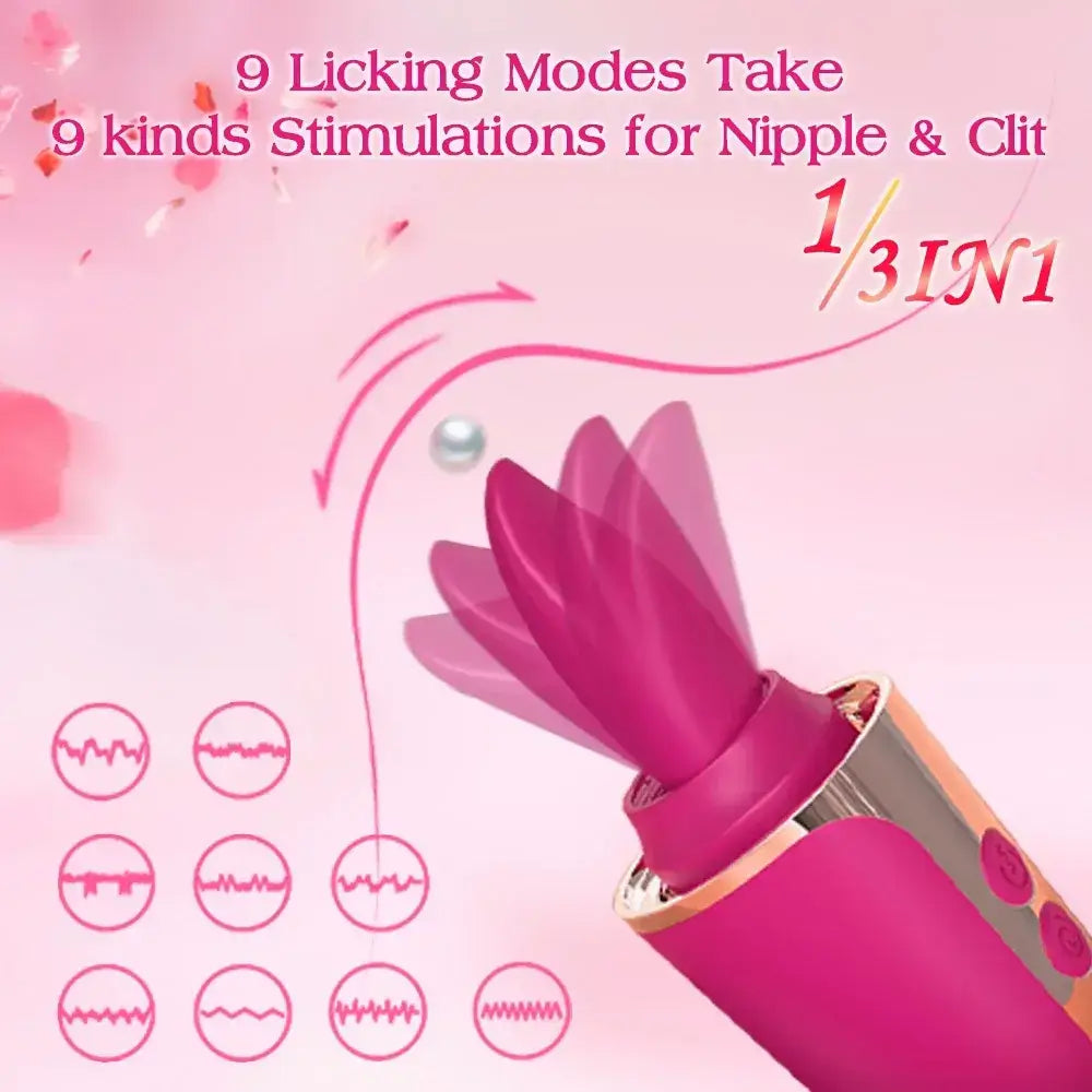Jade – 3 in 1 Clit Licking Sucking G Spot Vibrator