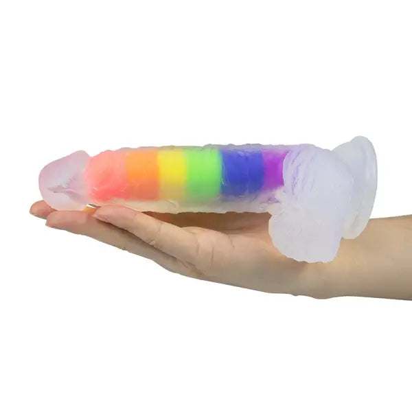 Julian – 5.4-inch Rainbow Jelly Realistic Suction Cup Dildo
