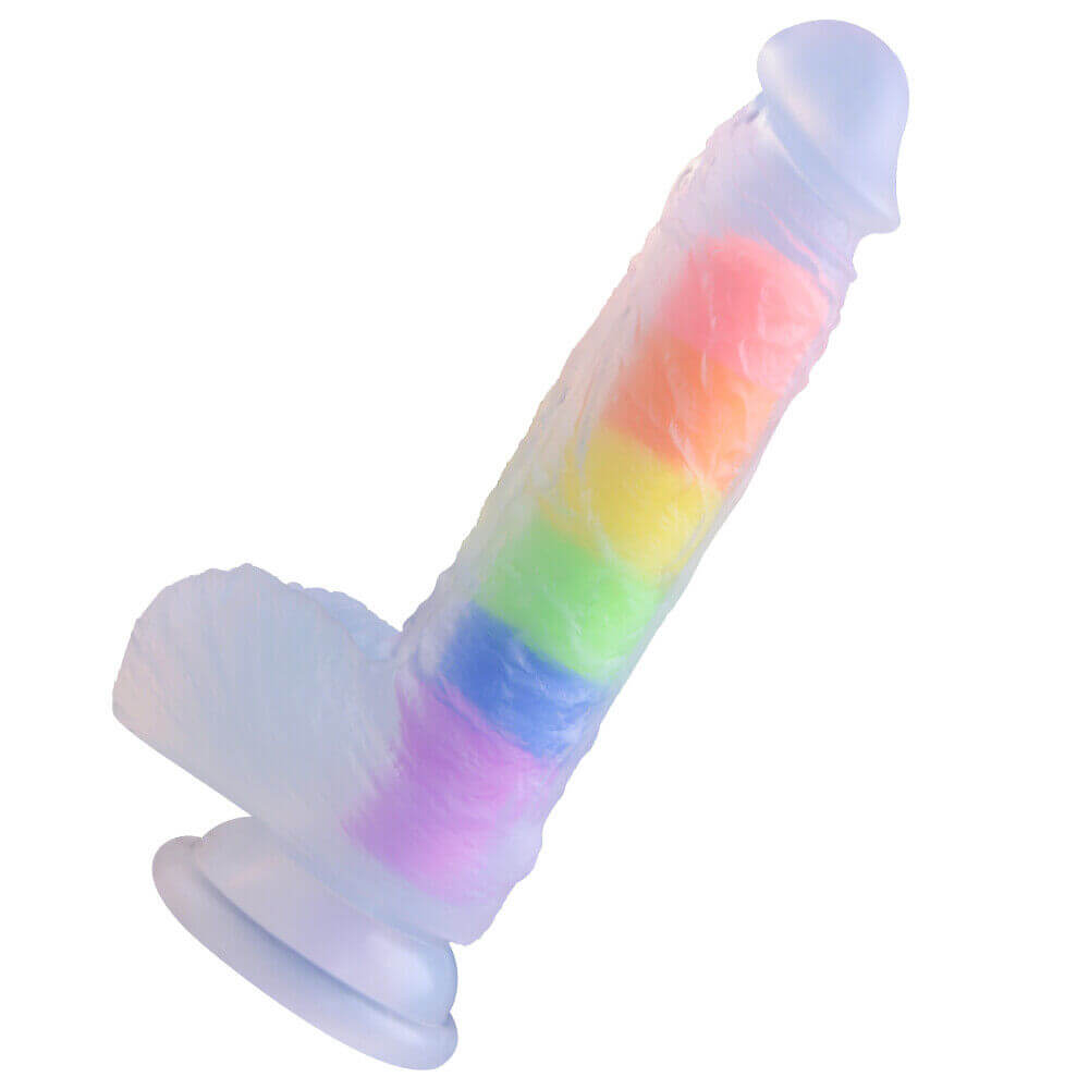 Julian – 5.4-inch Rainbow Jelly Realistic Suction Cup Dildo