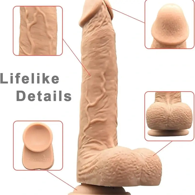 KING – 10.24 Inch 5 Telescoping 7 Vibrating Swinging Dildo