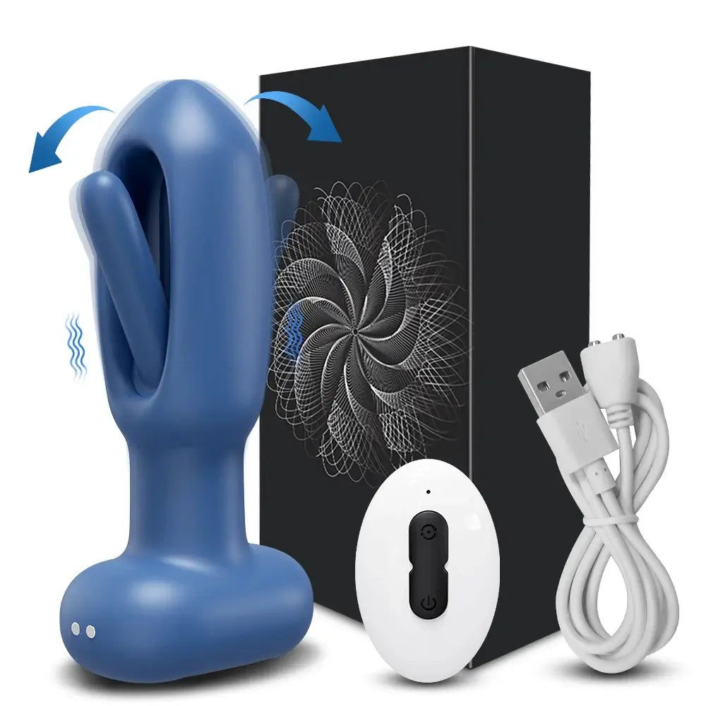 Karrot 10 Tapping 10 Vibrating Pointed Design Anal Toy with Remote Control