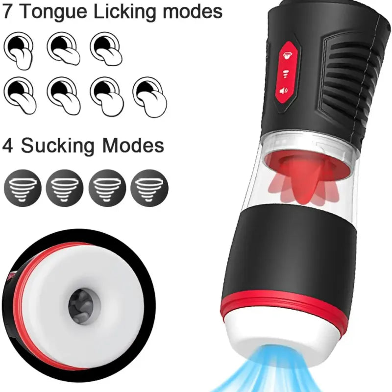 LickMe Phone Holder 4 Suction 7 Tongue-Licking Voice Function Masturbator