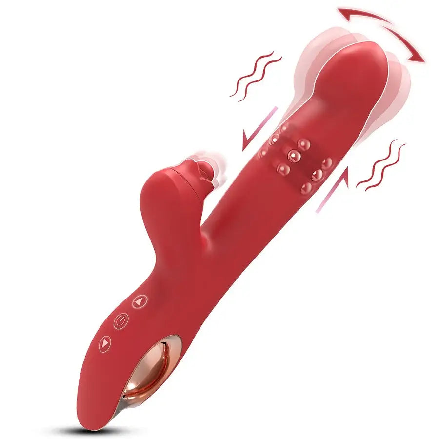 Liliana C 4 In 1 Tapping Wiggling G-spot Vibrator With Rolling Beads
