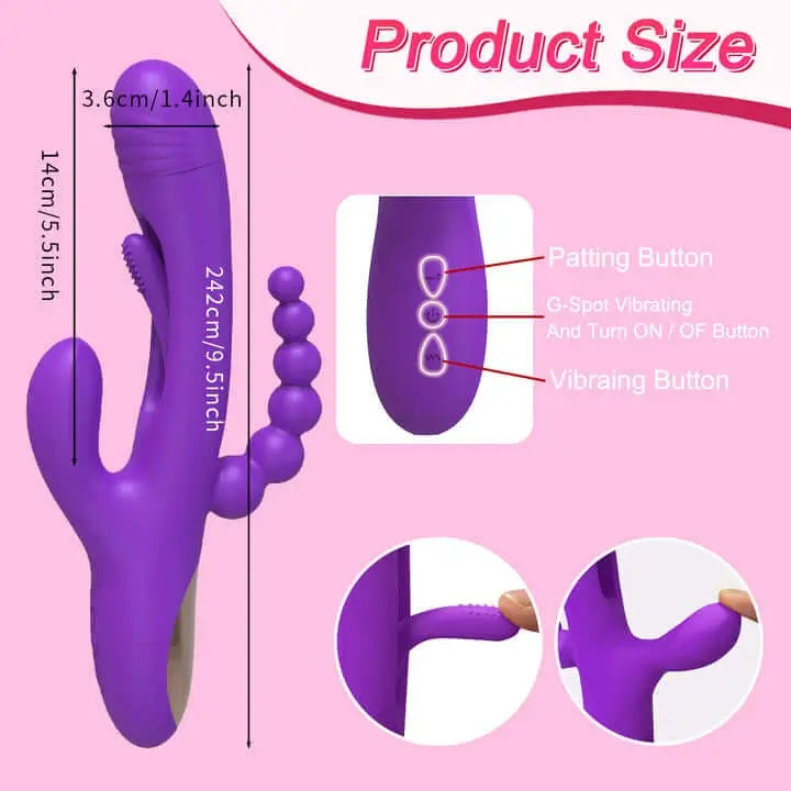 Lora-Rabbit Tapping Vibrator for Women G-Spot Patting Clitoris Clit Stimulator