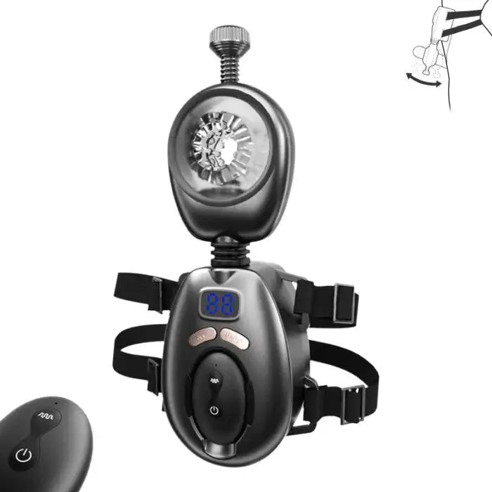 LustGear Belt-Driven Vibrating Stroker Masturbator