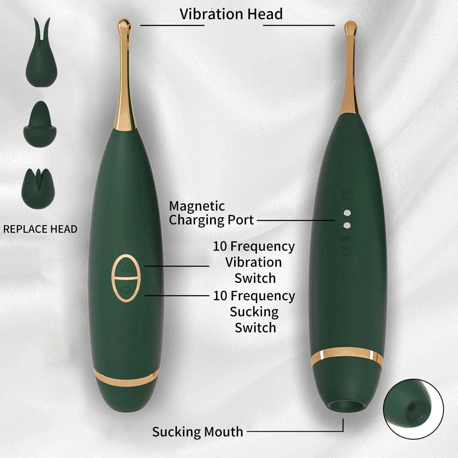 Aroselove - Powerful Clitoris Sucking Vibrator Pen G-spot Stimulator - Aroselove