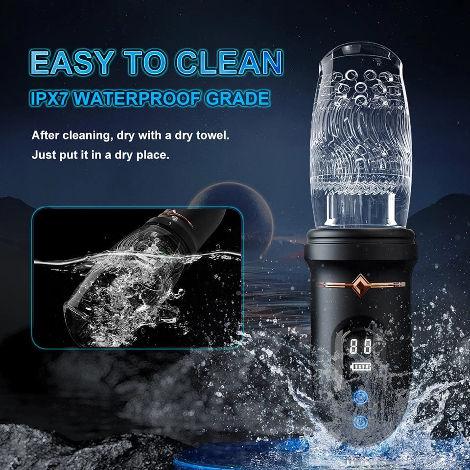 Aroselove - Gawk Gawk 9000 LED Automatic Electric Piston Rotating Sucker Male Blowjob Masturbator - Aroselove