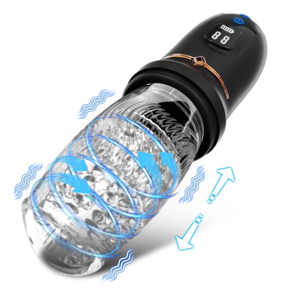 Aroselove - Gawk Gawk 9000 LED Automatic Electric Piston Rotating Sucker Male Blowjob Masturbator - Aroselove