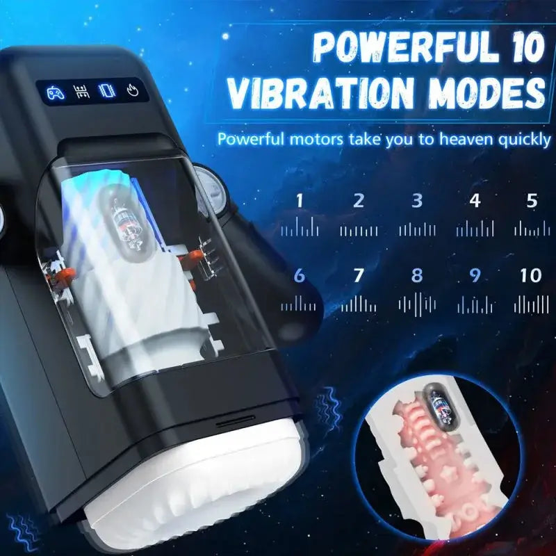 Male Masturbator with Ultra-Long Battery Life and 10 Retractable Modes