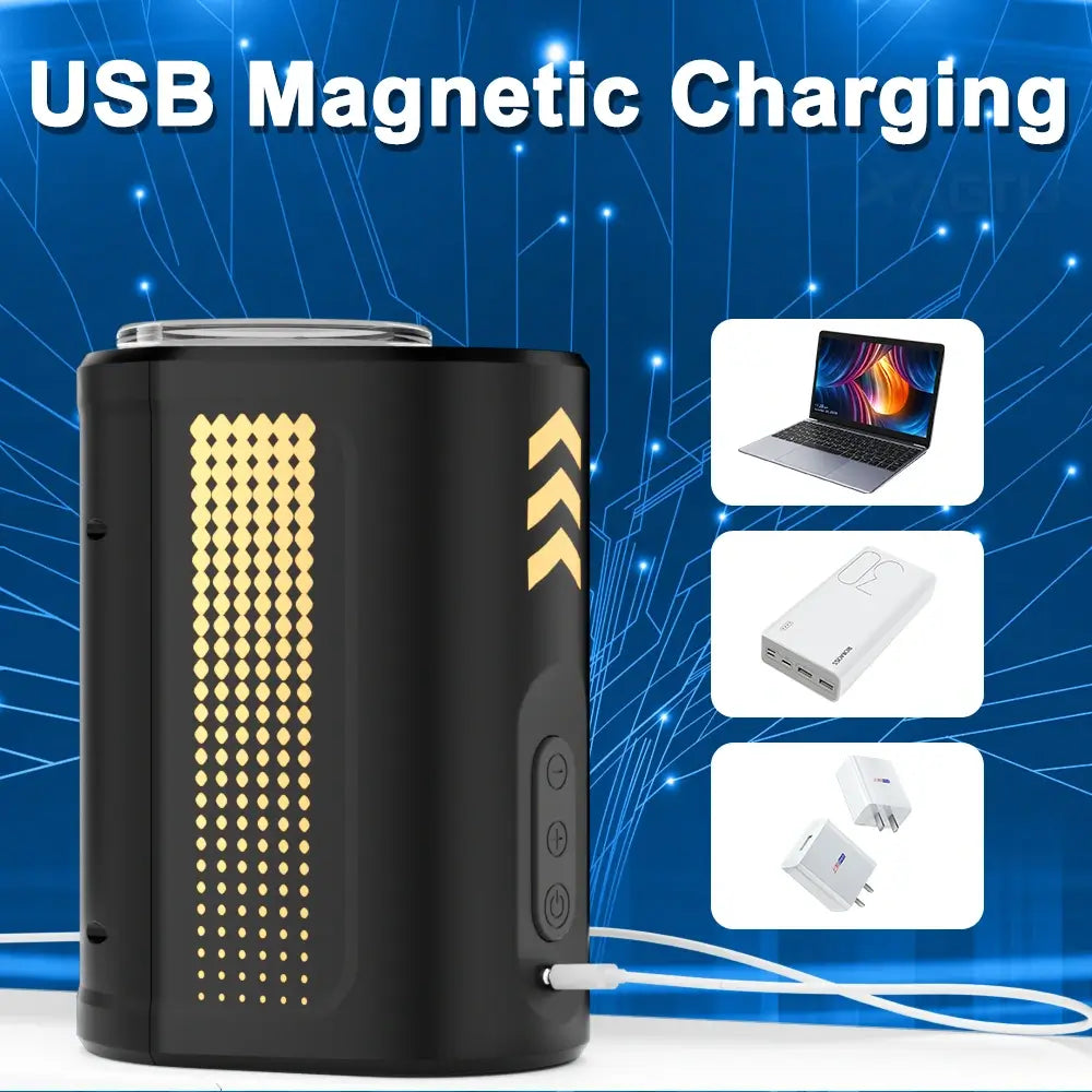 Morgan Open-ended Fully Waterproof 7 Thrusting Rotating Portable Masturbation Cup