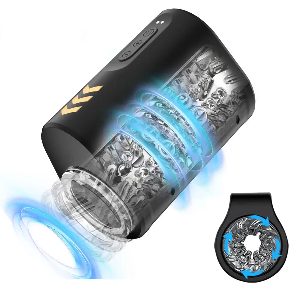 Morgan Open-ended Fully Waterproof 7 Thrusting Rotating Portable Masturbation Cup