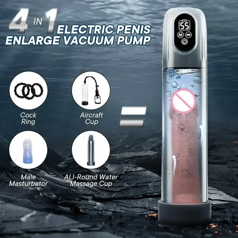 Moss C 4 IN 1 Vacuum Penis Pump with Multiple Training modes for the Training Season