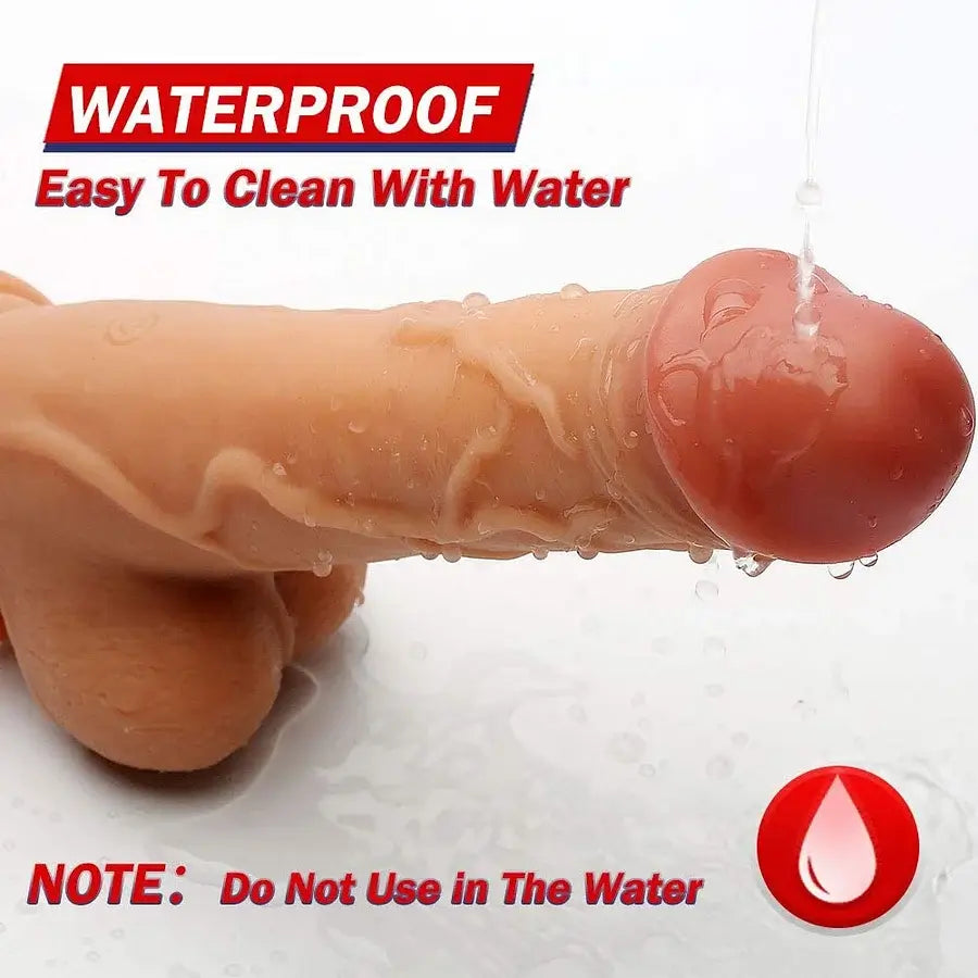 Myles – 7 Vibrating Thrusting & Heating Realistic G-spot Clitoral Anal Stimulator & Hands-Free Dildo