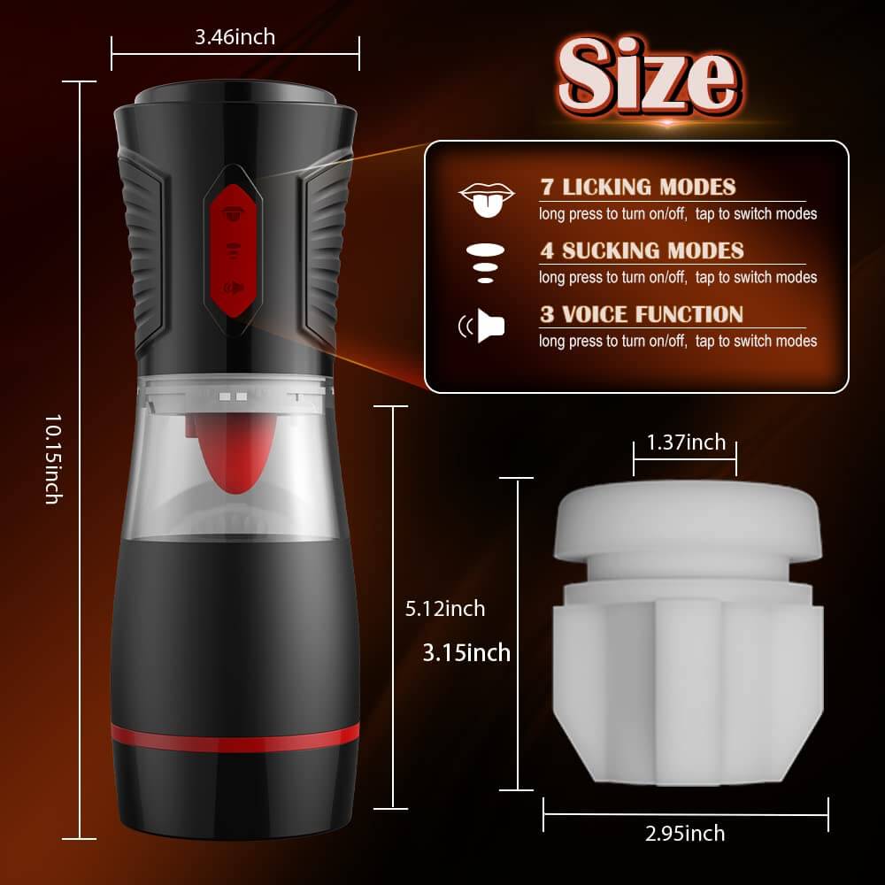 Nalini 4 Sucking Modes & 7 Tongue Licking Male Masturbator Cup