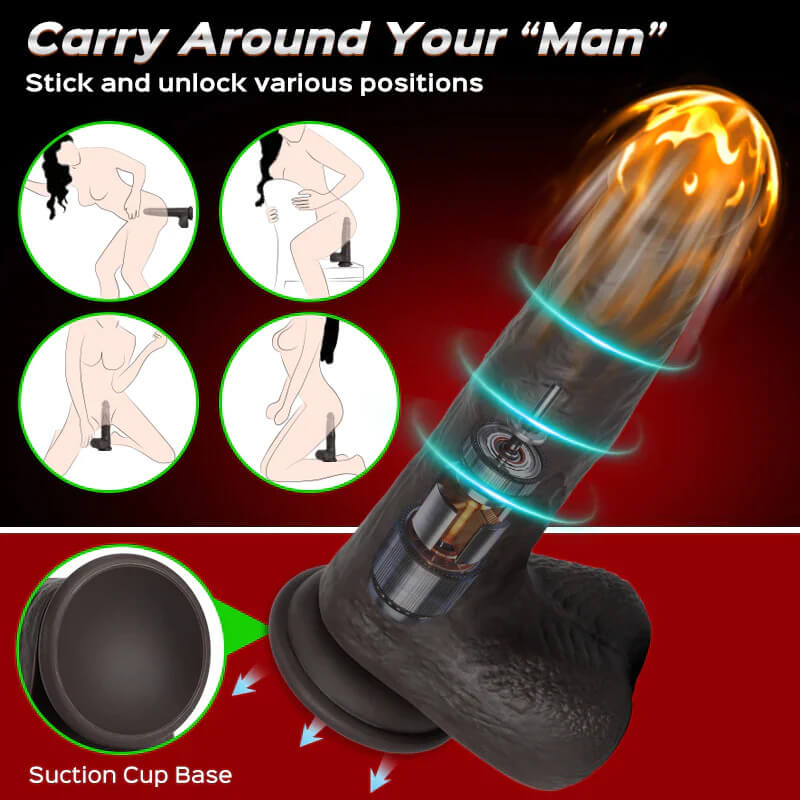 Oakley – 8-inch Vibration Rotation Thrusting Realistic Dildo