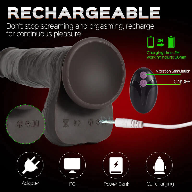 Oakley – 8-inch Vibration Rotation Thrusting Realistic Dildo