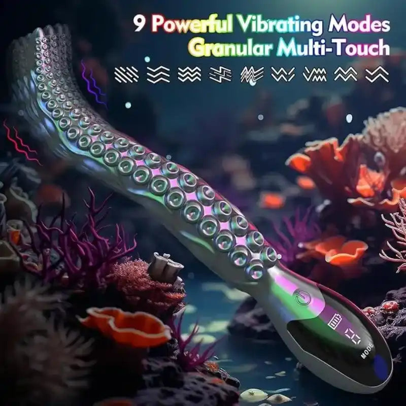 Octopus C Realistic LED Display Tentacle G-Spot Vibrator for Anal Vagina Stimulation