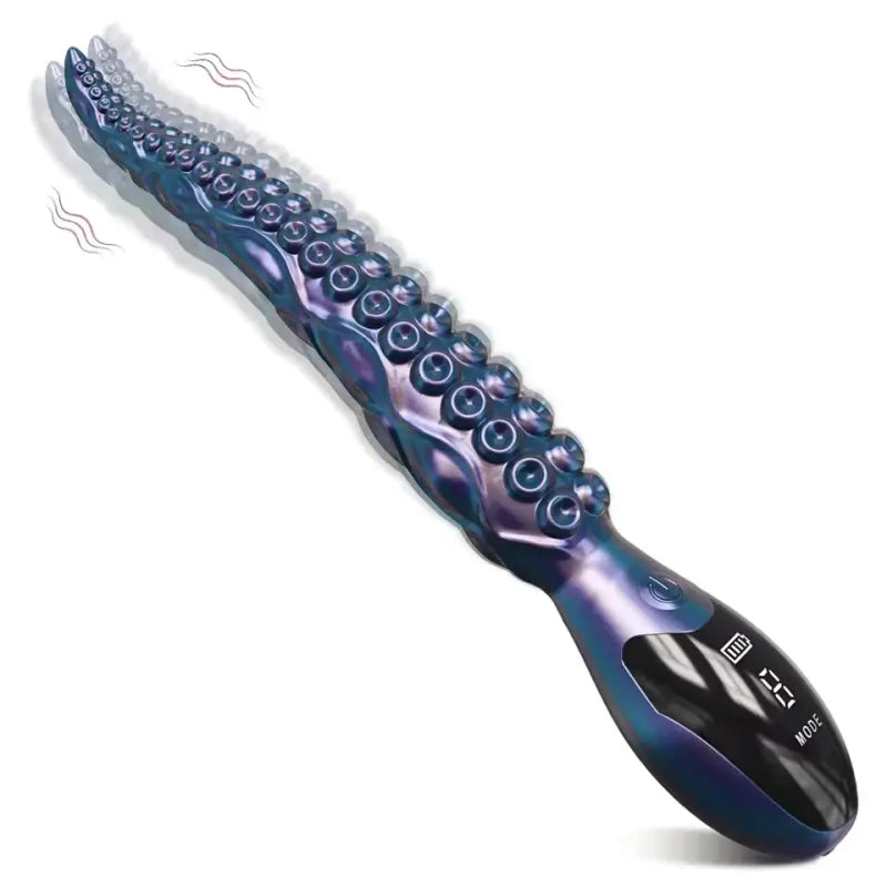 Octopus C Realistic LED Display Tentacle G-Spot Vibrator for Anal Vagina Stimulation