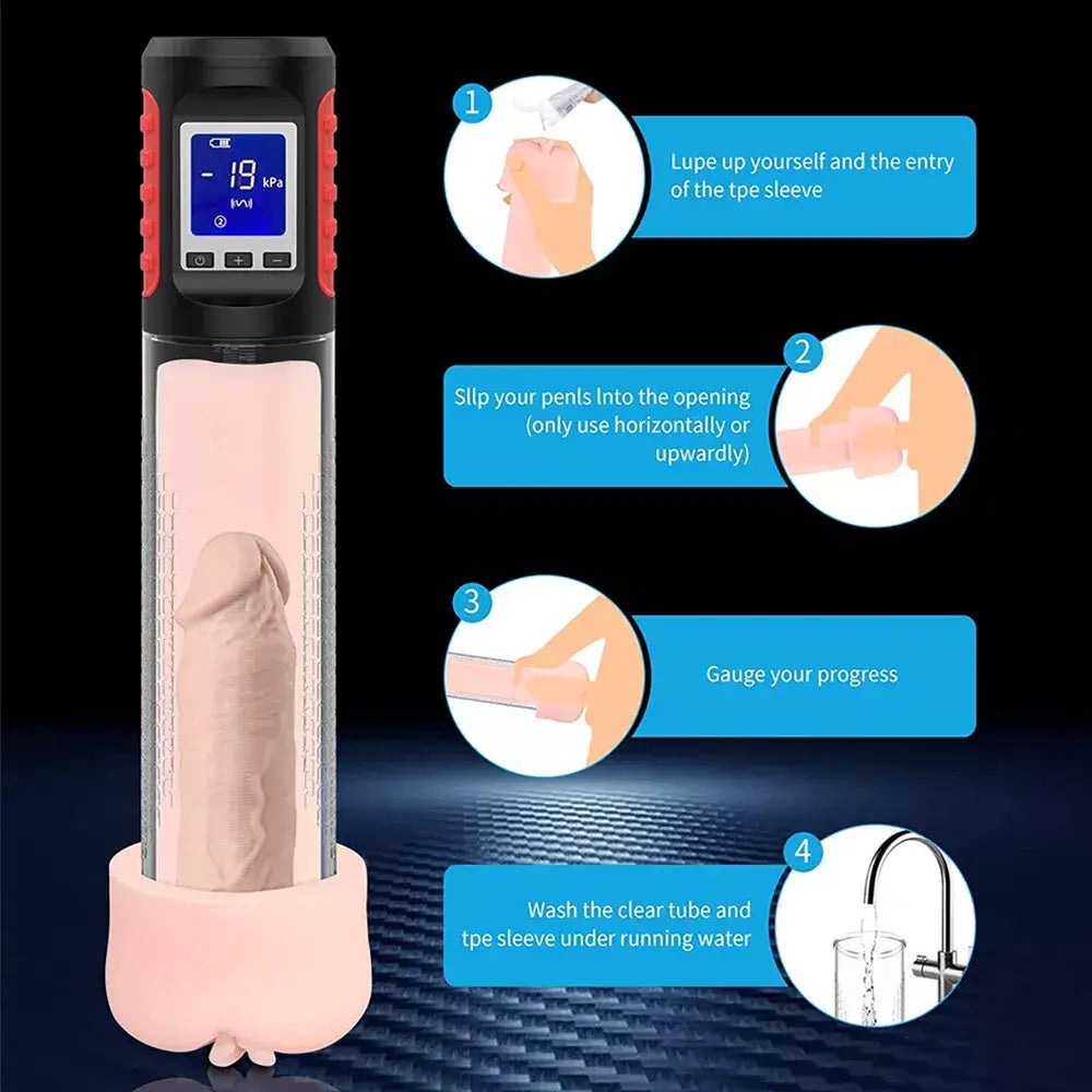 Odin C 2 in 1 Automatic Vibrating Male Masturbator Penis Pump with Sleeve