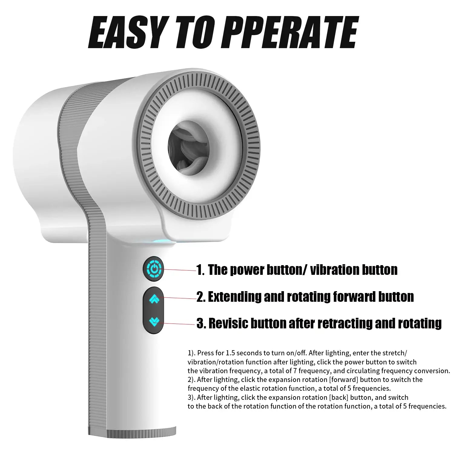 Pulsar – Double-Ended Handheld Vibrating Thrusting & Rotating Automatic Male Masturbator