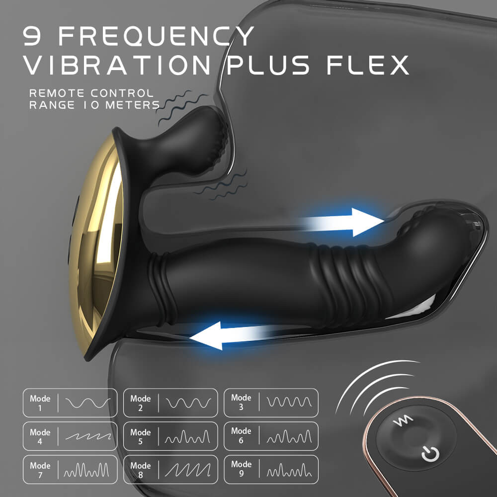 ROYAL Remote Controlled Vibrating Perineum Stimulator Thrusting Prostate Massager
