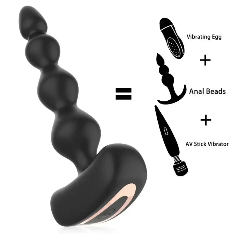 Ripple C Vibrating Anal Bead Plug