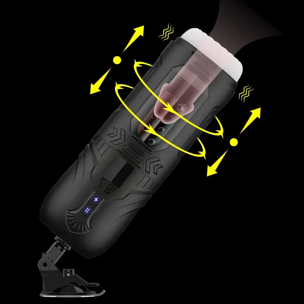 Roar – Vibrating Thrusting & Rotating Auto Stroker Male Masturbator with Suction Cup
