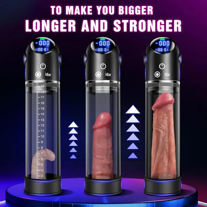 Rocco-Newest version Automatic Penis Pump with 4 Suction Modes for Enlargement