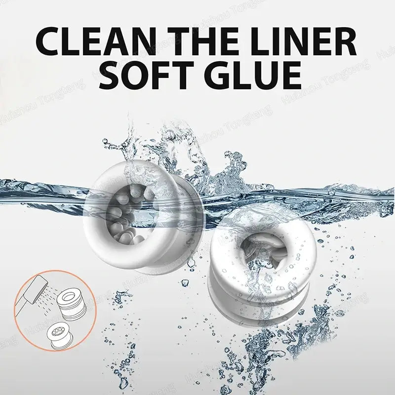 Ron-rotating telescopic 2-in-1 masturbator with unlimited penis length