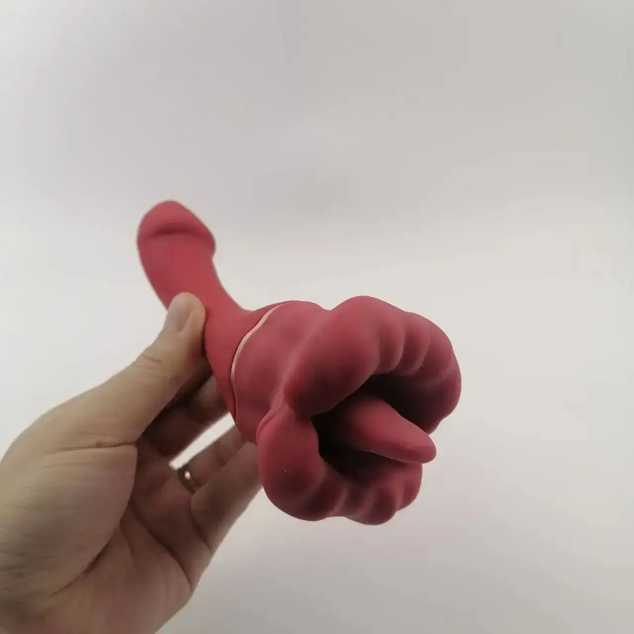 Rose Vibrator 7 Thrusting Telescopic Dildo Mouth 5 Tongue Licking Nipple Clitoris Stimulator Vaginal Vibratior