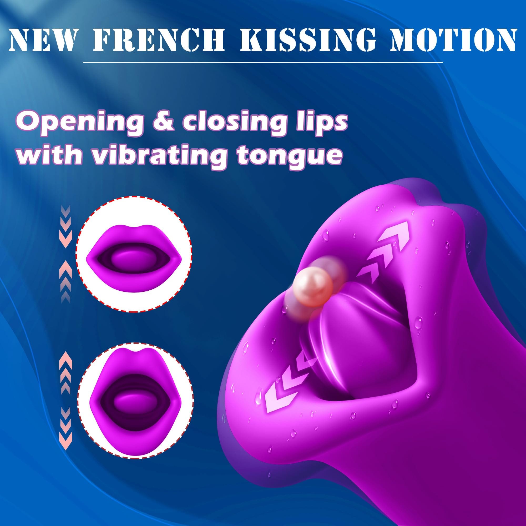 Aroselove - Rose Kiss 10 Biting & 10 Vibrating Modes Stimulate Nipple Clitoral Women Vibrator - Aroselove