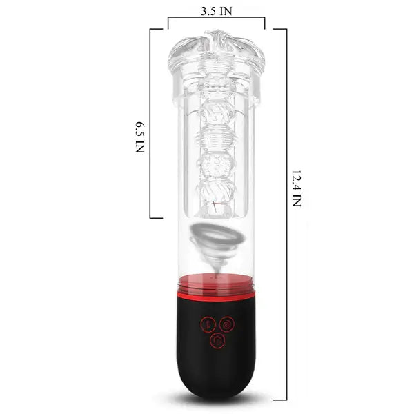 S-HANDE 9 Vibrating 9 Sucking Transparent Penis Enlargement Pump