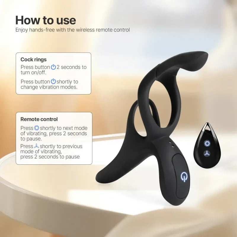 Sonic C Vibrating 3 in 1 Penis Ring