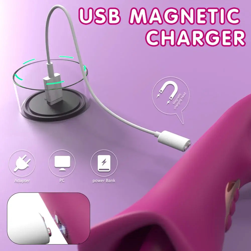 Sophia Clit Nipple Anal Stimulation Rabbit Licking Vibrating Flapping 4 IN 1 Stimulator