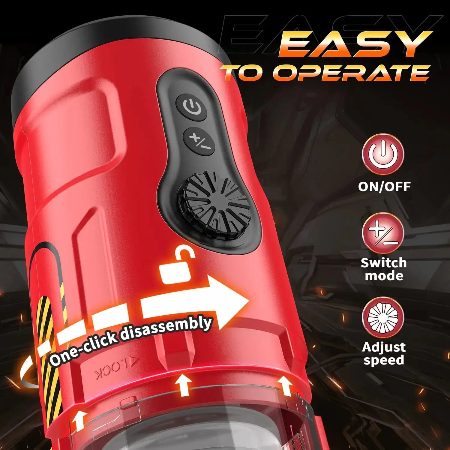 PAPLISS Stepless Adjusting Thrusting Rotating Male Masturbator with Visible Channel