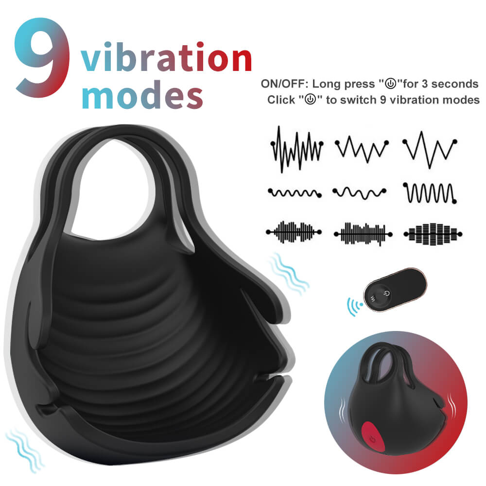 THE BESTIE Vibrating Scrotum and Testicles Stimulation Cock Ring