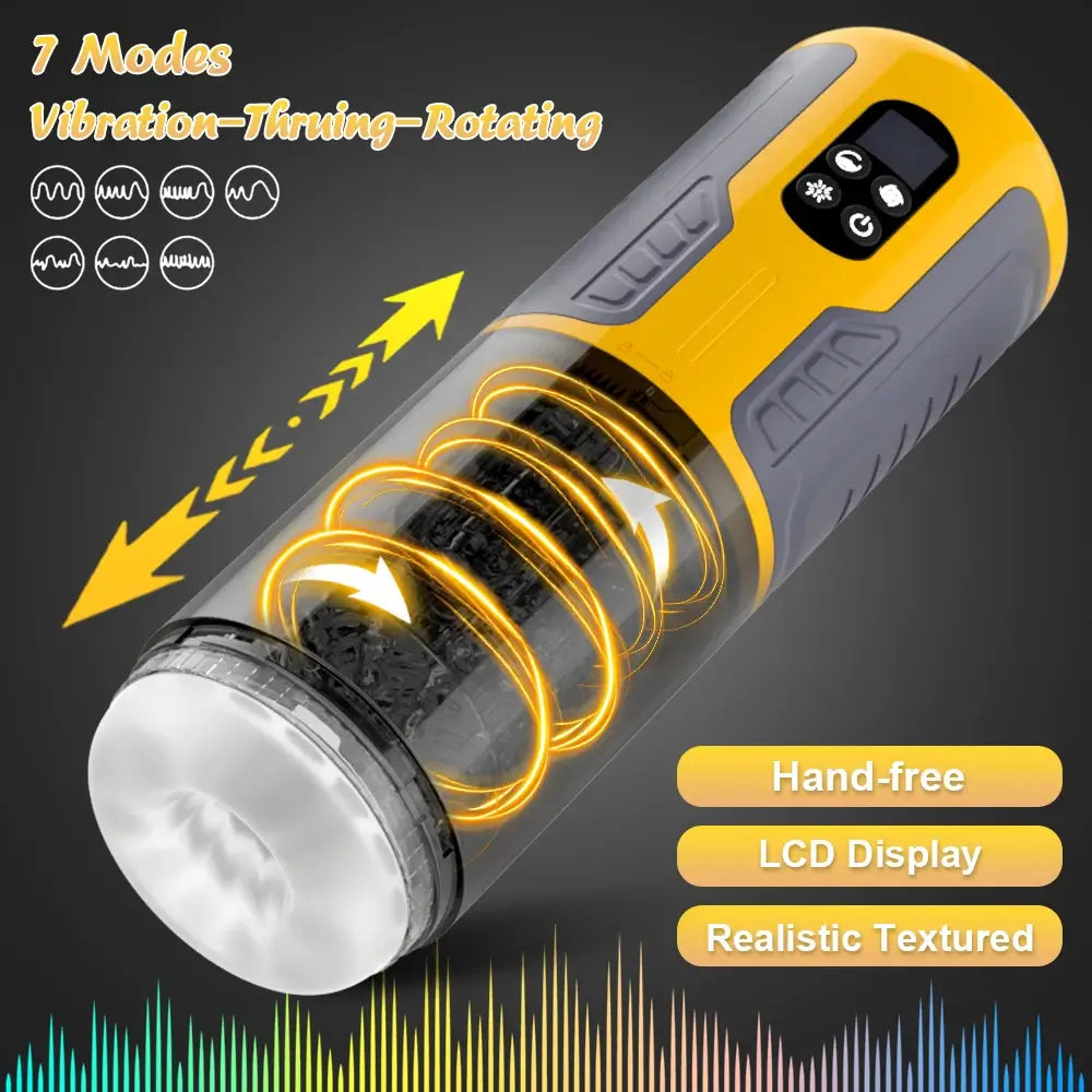 TREK|Dual Stimulation Thrusting and Rotating Vibrating Male Msturbation Toy