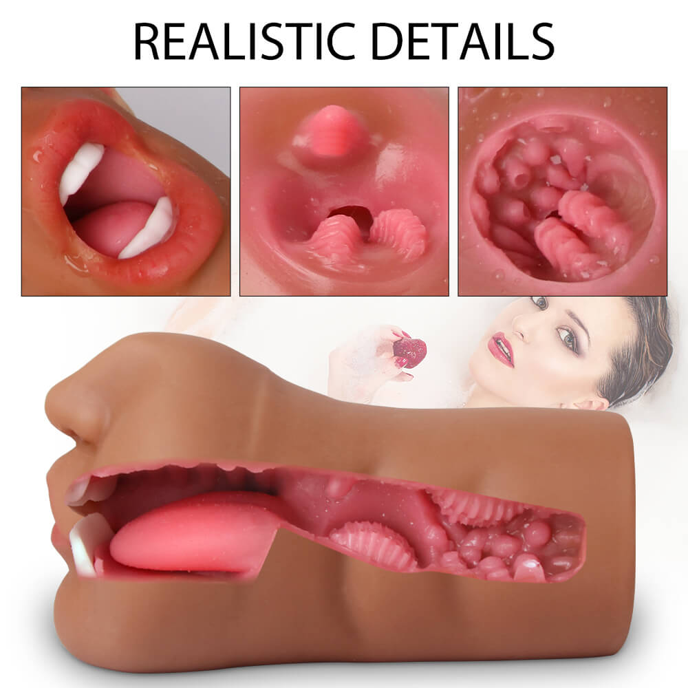 Tanned Mouth Blowjob Masturbator Stroker