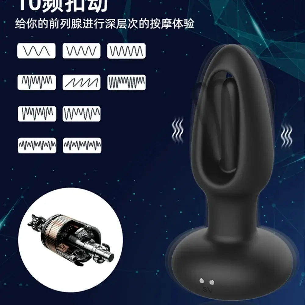 Taper C Tapping Prostate Massager Butt Plug Anal Vibrator