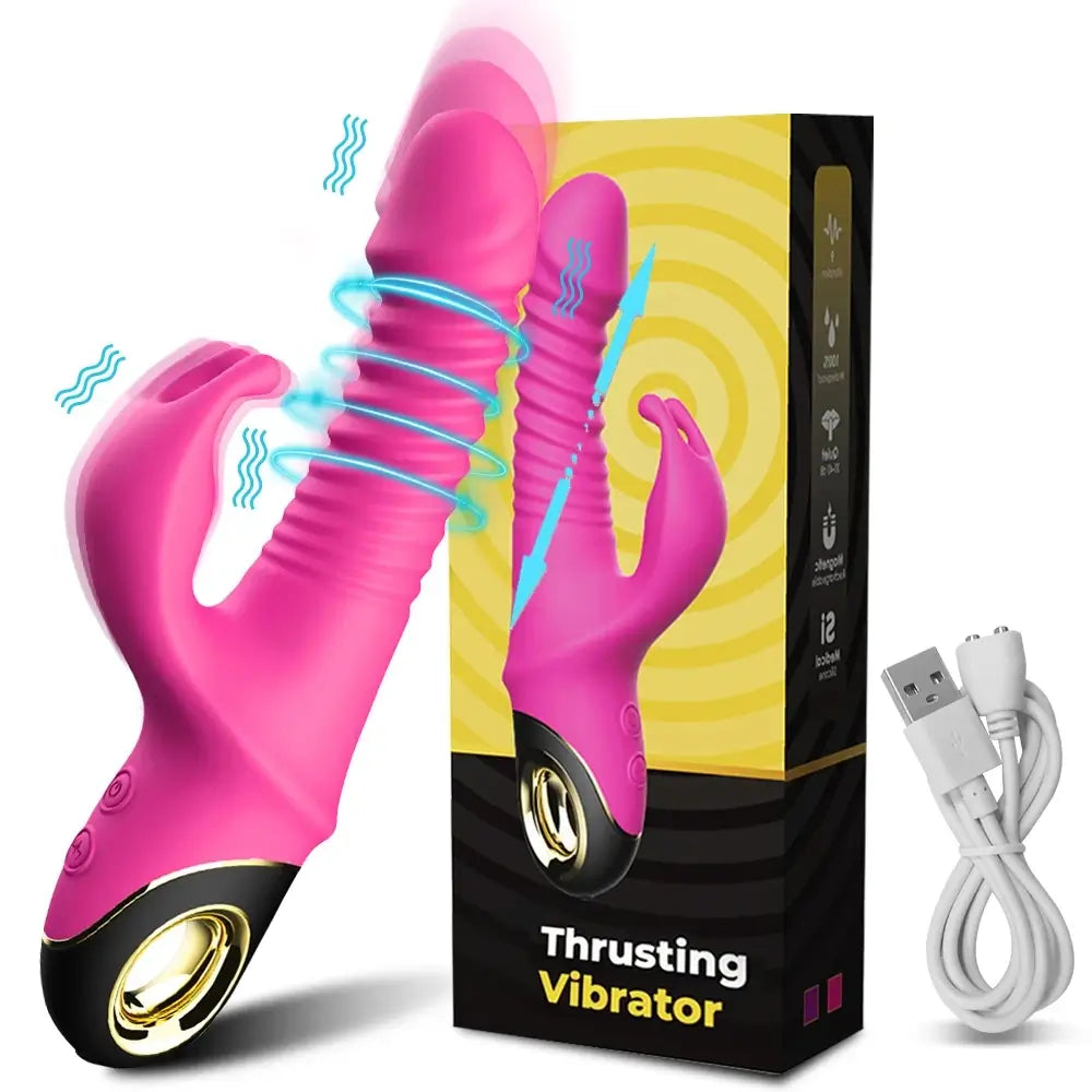Triple Thrill C Thrusting & Rotating G-Spot Rabbit Vibrator